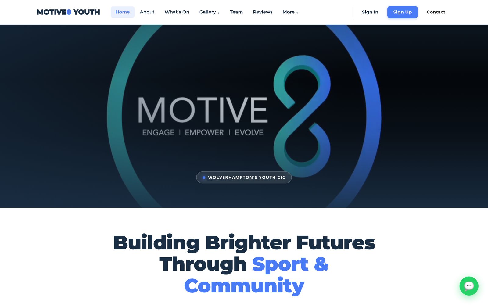 Motive8 Youth website and parent dashboard, built by BuiltSmarter